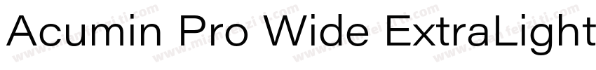 Acumin Pro Wide ExtraLight字体转换